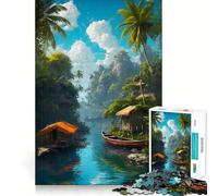 Puzzle 1000 pièces Rêves tropicaux, Ajustement Parfait, Jeu Artistique et intellectuel, défi pour se détendre, Cadeau d'anniversaire Amusant (50x75cm)