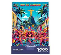 Puzzle 1000 Pièces Rio De Janeiro Carnival Celebration Puzzle pour Adolescents Améliore La Mémoire Entraîne Ton Cerveau Et Tes Mains Jouet Addictif pour Cultiver La Patience 70x50cm/1000pcs