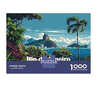 Puzzle 1000 Pièces Rio De Janeiro Landscape Puzzle pour Adultes - Jeu De Réflexion - Décoration Parfaite - Cadeaux Uniques pour Anniversaires Et Noël 70x50cm/1000pcs