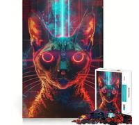 Puzzle 1000 pièces Rituel du Chat Antique Jeu de réflexion Amusant,pièces précises et Parfaitement assemblées,activité relaxante à Faire en Groupe à l’intérieur (50x75cm)
