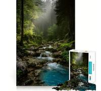 Puzzle 1000 pièces Rivière dans la forêt pour Adultes, thème Nature, 38x26cm, idéal pour Une activité à la Maison ou Une Surprise de Noël