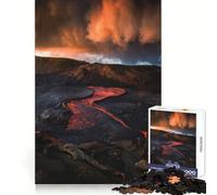 Puzzle 1000 pièces Rivière de Lave sous Un Ciel spectaculaire pour Adolescents, Jeu de logique et de réflexion, Passe-Temps Calme, Bords Lisses, Cadeau de qualité supérieure (38x26cm)