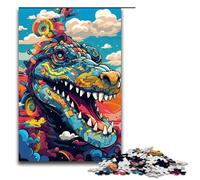 Puzzle 1000 pièces Robot Crocodiles par SplattersLots de Puzzles en Bois épais et colorés pour Adultes Jeux familiaux 75 x 50 cm