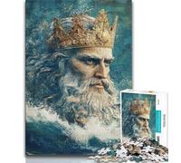 Puzzle 1000 pièces Roi de l'Océan pour Adultes, Jeu Familial Anti-Stress, défi Difficile, Cadeaux du Père Noël Secret (38x26cm)