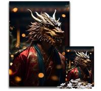 Puzzle 1000 pièces Roi Dragon en Bois Jeu de décoration à Faire soimême Jouet interactif Familial 1000 pièces (75 x 50 cm)