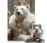 Puzzle 1000 pièces Roi Ours Polaire pour Adolescents, Jeu intellectuel, Moments en Famille, découpe de qualité, Cadeau Unique (38x26cm)