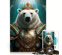 Puzzle 1000 pièces Roi Ours Polaire pour Adolescents Renforce la mémoire, apaise et détend Finition de qualité (50x75cm)