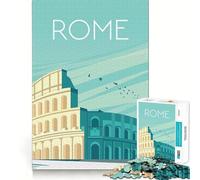 Puzzle 1000 pièces Rome,Ajustement Parfait,Jeu créatif et Artistique,Temps de Repos,décoration de Noël (38x26cm)