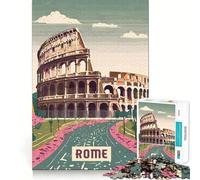 Puzzle 1000 pièces Rome,Ajustement Parfait,Jeu de réflexion Artistique,Moment de détente,Cadeau de Noël (38x52cm)