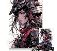 Puzzle 1000 pièces Ronin Samurai Girl pour Adolescents Renforce la mémoire, Divertissement paisible, Bords de qualité, (38x52cm)