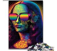 Puzzle 1000 pièces Rose Belle Fille pour Les Adolescents, Les Couples et Les Amis pour Les Anniversaires, Noël (Taille : 26x38cm)