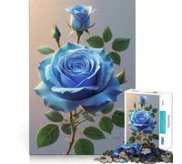 Puzzle 1000 pièces Roses Bleues Jeu d'assemblage précis et Amusant,activité cérébrale Intelligente,Divertissement Relaxant,Cadeau d'anniversaire (50x75cm)