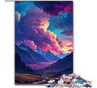 Puzzle 1000 pièces Route colorée dans la Montagne en Bois, activité Amusante à Faire à la Maison 50x75cm Jeu de réflexion pour Adolescents, Cadeau de Vacances idéal