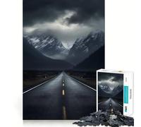 Puzzle 1000 pièces Route dans Les Montagnes nuageuses pour Adultes Think Smart Toy Family Joy Découpe précise Pièce d'art de qualité (50x75cm)