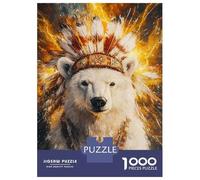 Puzzle 1000 Pièces Royal Bear Majesty Puzzle Adulte, Casse-tête, Découpe De Précision, Cadeau Unique pour Anniversaire Et Noël 70x50cm/1000pcs