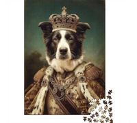 Puzzle 1000 Pièces, Royal Border Collie, Cadeau De Noël, 70x50cm/1000pcs
