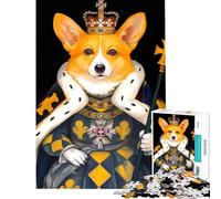 Puzzle 1000 pièces Royal Corgi Jeu de réflexion Stimulant l'intelligence Jouet addictif Cadeau d'anniversaire défi Difficile (Dimensions 38x52cm)