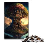 Puzzle 1000 pièces Royaume des Contes de fées Puzzle pour Adultes liste de souhaits de Noël avec Père Noël pour Adolescents de 14 Ans et Plus 75 x 50 cm