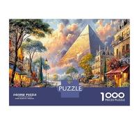 Puzzle 1000 Pièces Rue de Pyramide, 52x38 cm, Jeu Éducatif Difficile Fleurs Épanouies Cadeau pour Hommes et Femmes en Famille