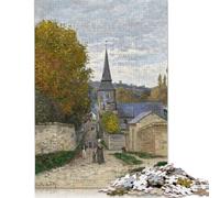 Puzzle 1000 pièces « Rue de Sainte-Adresse » pour Adultes, difficulté : Jouets éducatifs, Jeux, Cadeaux de Noël (38 x 26 cm)