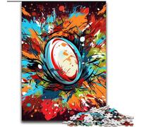 Puzzle 1000 pièces Rugby coloré pour Adultes, pour la décoration intérieure, pour s'amuser en Famille, à partir de 14 Ans (Taille 50x75cm)