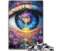 Puzzle 1000 pièces Sablier dans Les Yeux pour Adultes, Anti-Stress, Passe-Temps, Amour Entre Couples (50x75cm)
