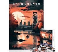 Puzzle 1000 pièces Sacramento Décoration intérieure Jouet Cadeau d'anniversaire Jeu Manuel Collection Artistes Beaux-Arts Dimensions 38x26cm