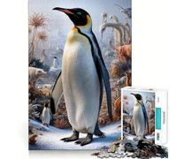 Puzzle 1000 pièces Safari Pingouins Surréaliste pour Adolescents, Jeu de Réflexion, Activité de Groupe, Découpe de Précision, Cadeau de Fête 38x26cm
