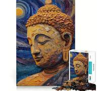 Puzzle 1000 pièces Sagesse céleste Jeu d'adresse Amusant et Fluide,idéal pour Les Moments de détente et de créativité,à décorer pour Noël (50x75cm)