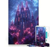 Puzzle 1000 pièces Sagrada Familia Barcelone Fantasy pour Adolescents Jeu de logique et de Train Silencieux et Amusant Découpe Lisse Joli Cadeau (38x52cm)