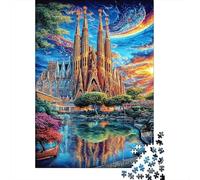 Puzzle 1000 Pièces Sagrada Familia Puzzle Un Jeu Intellectuellement Stimulant Cadeaux pour Adolescents Et Enfants 70x50cm/1000pcs