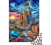 Puzzle 1000 Pièces Sagrada Familia Puzzle Un Jeu Intellectuellement Stimulant Cadeaux pour Adolescents Et Enfants 70x50cm/1000pcs