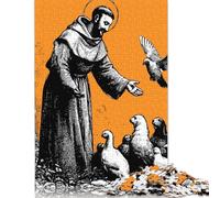 Puzzle 1000 pièces « Saint François d'Assise », Puzzle éducatif, Jeu de décoration familiale (75 x 50 cm)