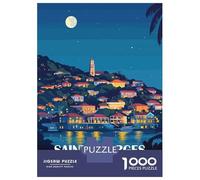 Puzzle 1000 Pièces Saint Georges, Grenada at Night Puzzles pour Adolescents - Anti-Stress - Défi Éducatif - Cadeau d'anniversaire Unique 70x50cm/1000pcs