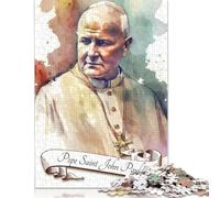 Puzzle 1000 pièces « Saint Jean-Paul II » - Puzzle en Bois créatif pour Adultes et Adolescents - Cadeau - 1000 pièces (75 x 50 cm)