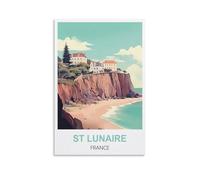 Puzzle 1000 pièces, Saint Lunaire France. Puzzle Classique pour Enfants, Puzzle Stimulant et Difficile pour Adultes et Adolescents, 52 x 38 cm.