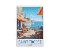 Puzzle 1000 Pièces，Saint-Tropez, France，Puzzle 1000 Pieces Jeu De Famille Amusant pour Enfants Adultes（38x26cm）-GD52