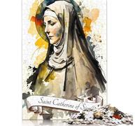 Puzzle 1000 pièces « Sainte Catherine de Sienne », Puzzle de difficulté : Jeu éducatif, Jouet de décoration familiale (38 x 26 cm)