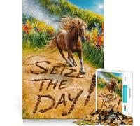 Puzzle 1000 pièces Saisissez Le Jour Découpe soignée Jeu de réflexion Cadeau Activité Calme pour Un Anniversaire (38x26cm)