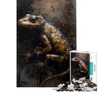 Puzzle 1000 pièces Salamandre Monde Mythique Jeux Amusants Défi d'intelligence cérébrale Jouet addictif Cadeau pour Femmes et Hommes mais Amusant et Humoristique (Dimensions 38x26cm)
