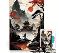 Puzzle 1000 pièces Samouraï au Bord du lac pour Adolescents, Jeu de logique et de logique, Passe-Temps Calme, Bords Lisses, Cadeau de qualité supérieure (50x75cm)