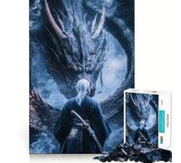 Puzzle 1000 pièces Samouraï Contre Dragon pour Adolescents, Jeu intellectuel, Moments en Famille, découpe de qualité, Cadeau Unique (38x52cm)
