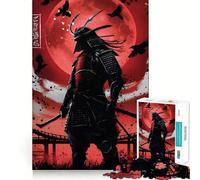 Puzzle 1000 pièces Samouraï Fantôme Rouge pour Adolescents, Jeu de logique mentale, Silencieux et précis, idéal pour Les vœux de Noël (38x52cm)