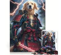 Puzzle 1000 pièces Samouraï Golden Retriever pour Adultes et Adolescents, Jeu intellectuel, à Partager à la Maison, qualité et découpe Classique (38x26cm)