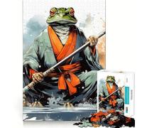 Puzzle 1000 pièces Samouraï Grenouille Samouraï pour Adolescents Jeu de logique et de détente Découpe précise (50x75cm)