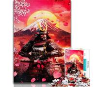Puzzle 1000 pièces Samouraï Japonais Puzzle 1000 pièces pour Adultes et Adolescents entraînez Votre Cerveau et Vos Mains Cadeaux pour Vos Amis et Votre Famille (26x38cm)