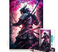 Puzzle 1000 pièces Samouraï Rose pour Adolescents Jeu de logique, Simple et Amusant, Bords Lisses, Cadeau élégant (50x75cm)