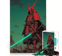 Puzzle 1000 pièces Samouraï Rouge avec Sabre Laser pour Adolescents, idéal pour stimuler la mémoire et se détendre (50x75cm), Cadeau d'anniversaire de qualité supérieure