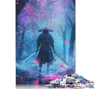 Puzzle 1000 pièces Samouraï Sakura Solitaire pour Adultes, difficulté : renforce Les Relations Entre Les Membres de la Famille (1000 pièces, 38 x 26 cm)