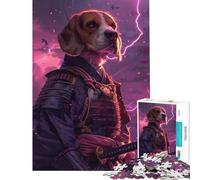Puzzle 1000 pièces Samurai Beagle pour Adultes Jeu Relaxant défi intellectuel Jouet addictif pour Toute la Famille (38x52cm)